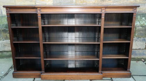 Mahogany Breakfront Bookcase