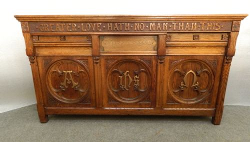 Carved Oak Altar Table