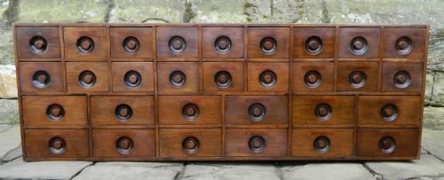 Large Set of Chemists Drawers