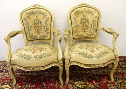 Pair of 19th Century Painted Chairs
