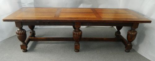 Large Oak Refectory Table