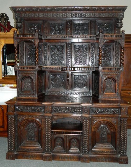 Carved Oak Dresser