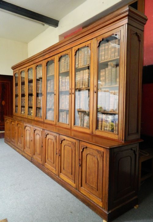 fig 1. large mahogany library bookcase