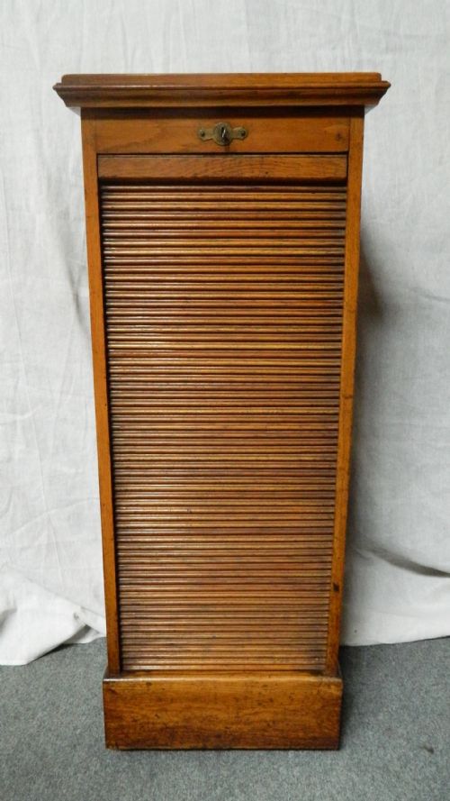 Oak Tambour Front Filing Cabinet - Kenrick & Jefferson