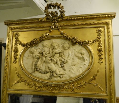 fig 1. very large gilt wall mirror