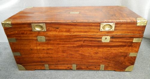 Brass Bound Camphor Wood Trunk