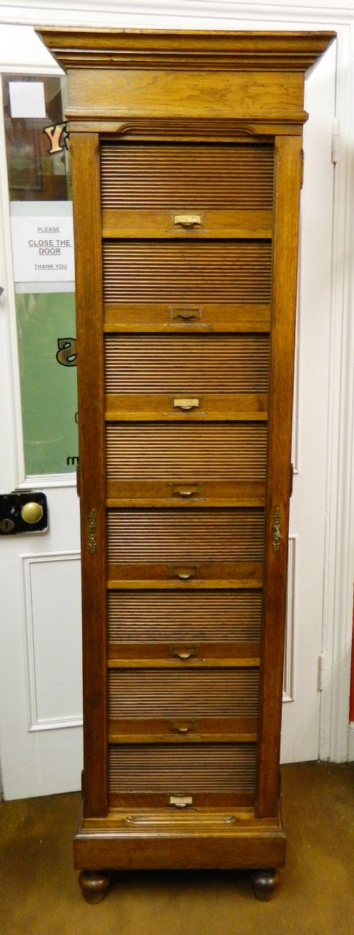 Tall Oak Filing Cabinet