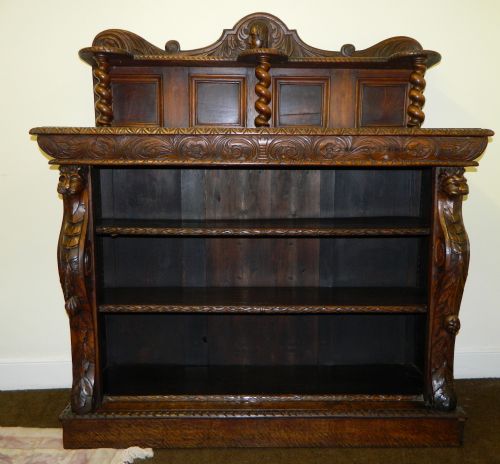 Carved Oak Bookcase