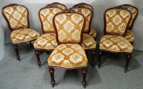 Set of Eight Mahogany Dining Chairs