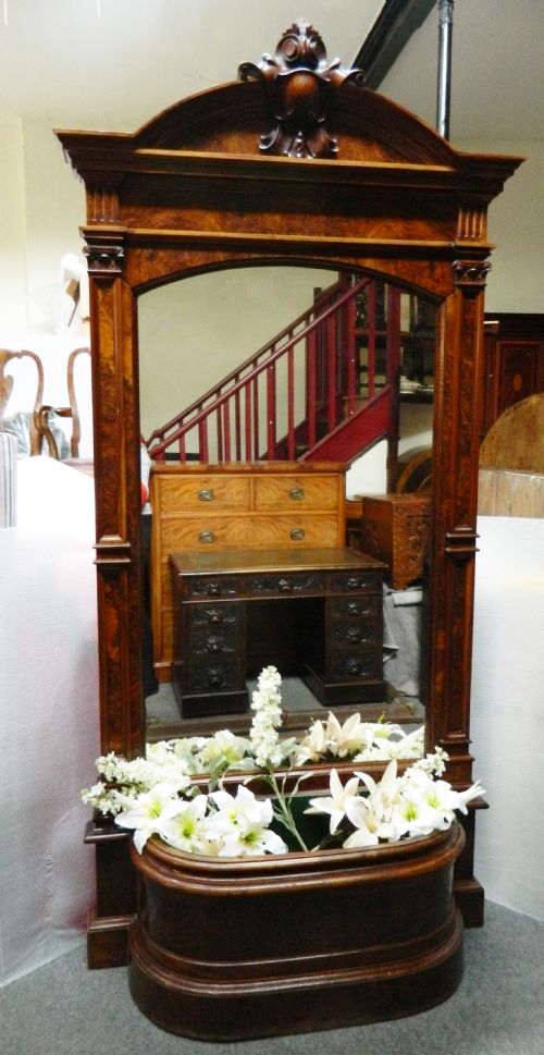 fig 1. unusual large console mirror