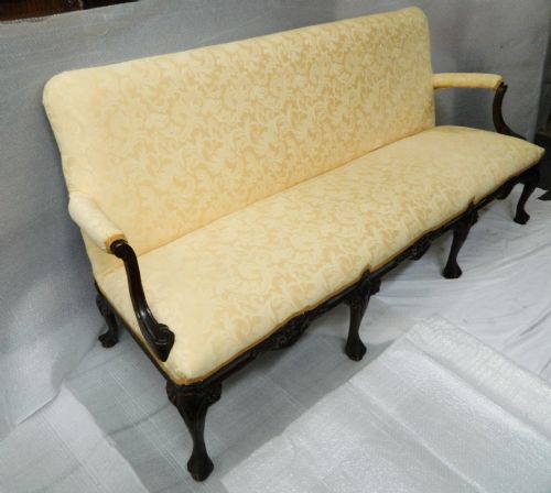 fig 1. large mahogany carved frame sofa