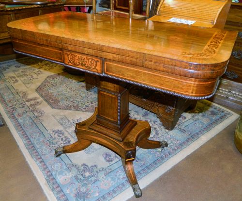 Inlaid Rosewood Card Table