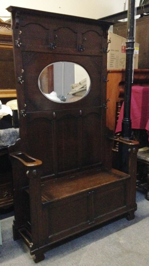 Large Oak Hall Stand