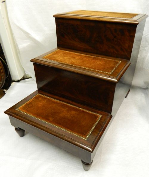 Mahogany Library Steps / Bed Steps