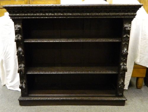 Carved Oak Green Man Bookcase