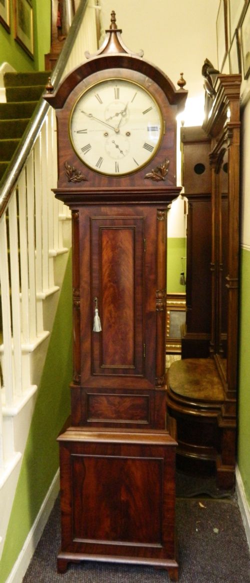 fig 1. mahogany 8 day longcase clock