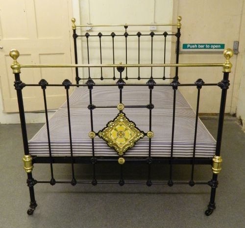 Cast Iron & Brass Bed