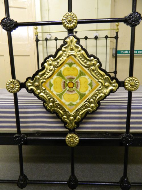 fig 1. cast iron & brass bed