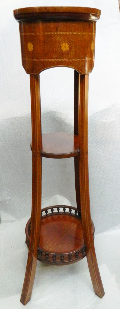 Tall Inlaid Torchere