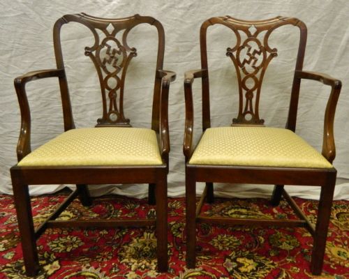 fig 1. set of 6 mahogany dining chairs
