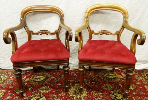 fig 1. 10 mahogany balloon back dining chairs