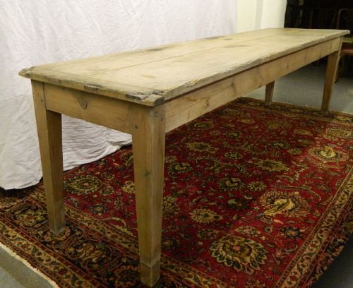 Large 10' Scrubbed Pine Table