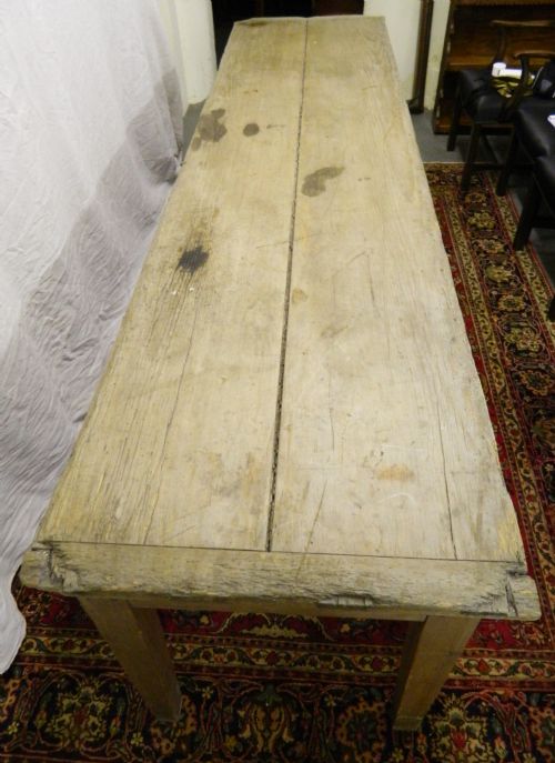 fig 1. large 10' scrubbed pine table