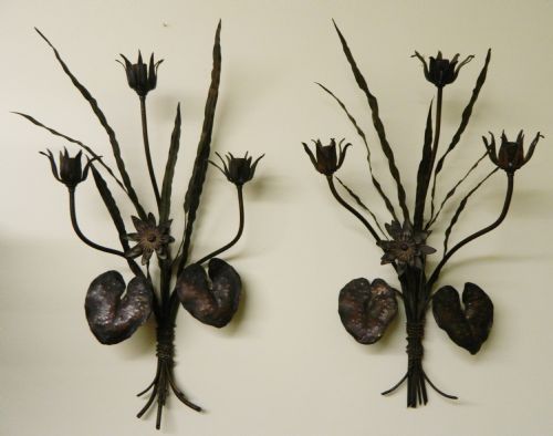 Pair of Arts & Crafts Copper Wall Sconces