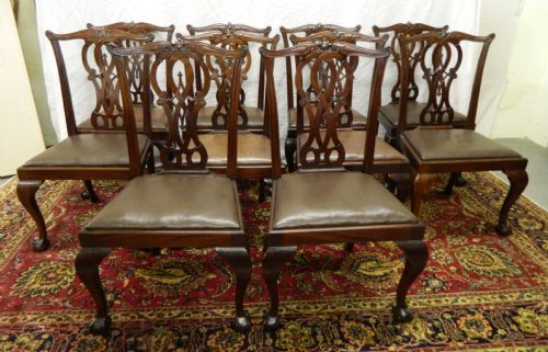 Fine Quality Set of 10 Mahogany Dining Chairs