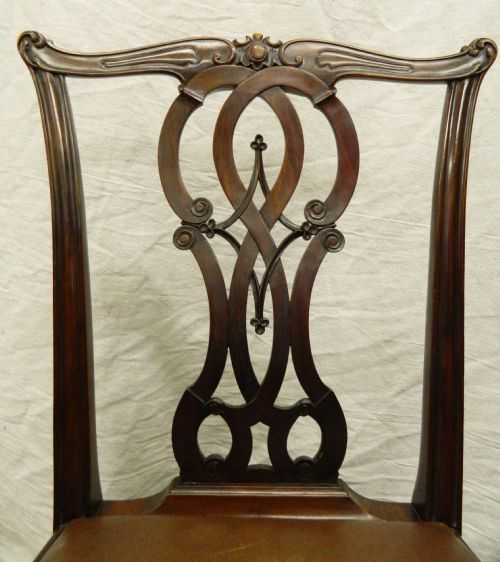 fig 1. fine quality set of 10 mahogany dining chairs