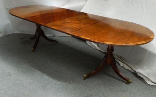 Mahogany Twin Pillar Dining Table