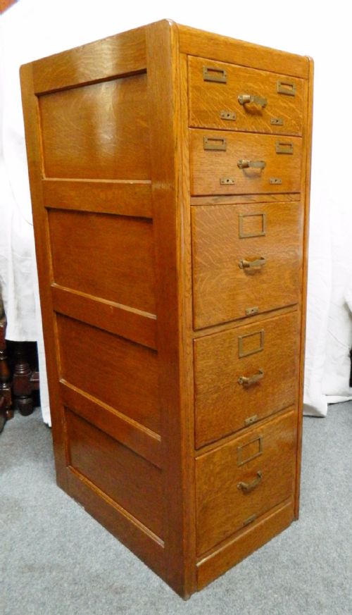 Tall Oak Filing Cabinet