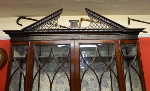 fig 1. mahogany breakfront bookcase