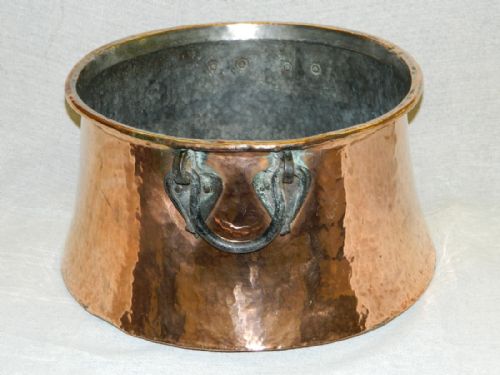 Arts & Crafts Copper Log Bin