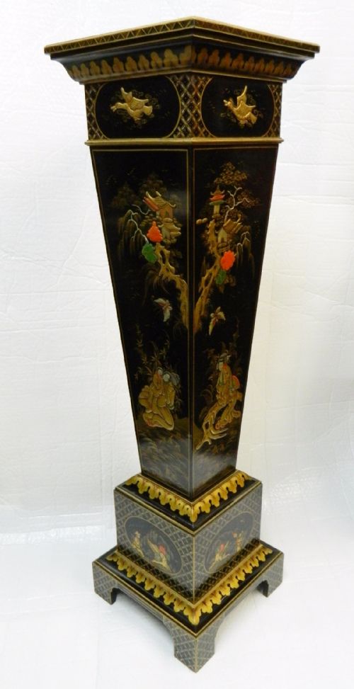 Chinoiserie Pedestal / Column / Stand / Jardiniere