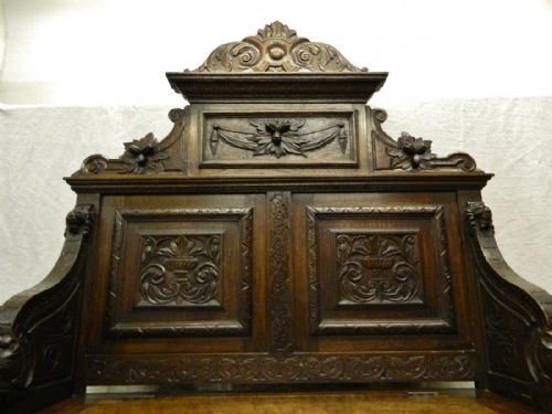 fig 1. carved oak settle