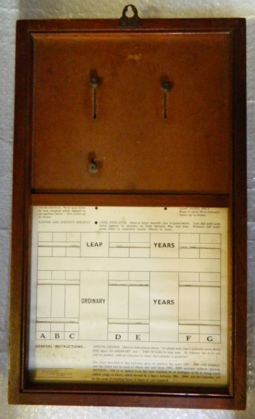 fig 1. unusual perpetual calendar