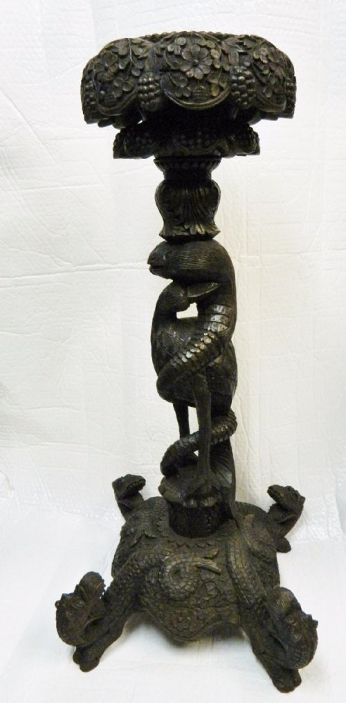 Burmese Carved Hardwood Stand