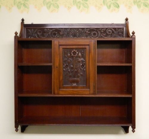 Arts & Crafts Hanging Wall Cupboard / Wall Shelves