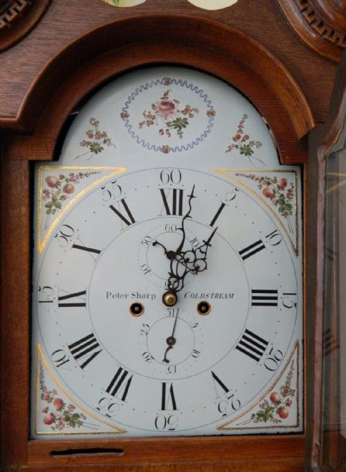 fig 1. oak 8 day grandfather clock