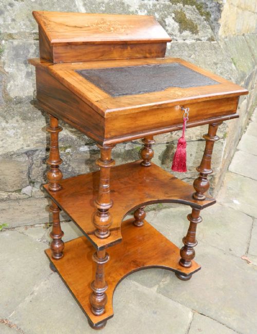Victorian Walnut Davenport