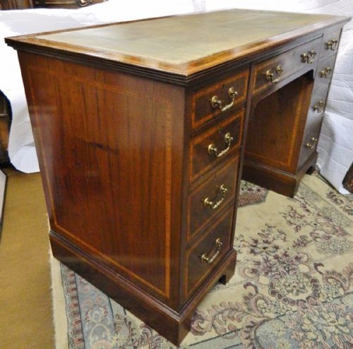 fig 1. inlaid mahogany pedestal desk