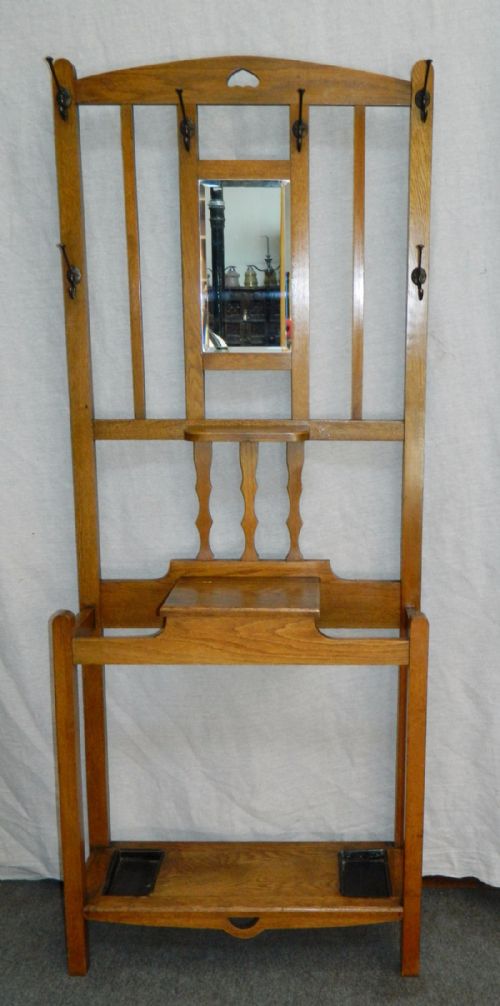 Oak Arts & Crafts Hall Stand