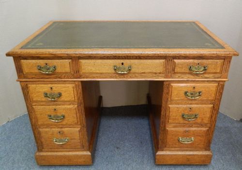 Oak Pedestal Desk