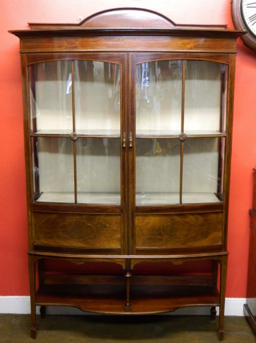 Inlaid Mahogany Display Cabinet