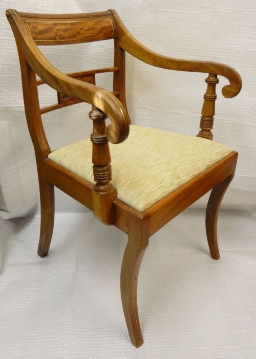 Regency Mahogany Brass Inlaid Armchair