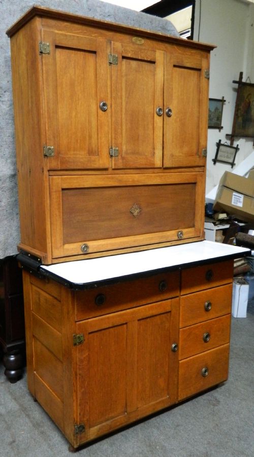 fig 1. oak kitchen cupboard - Hoosier
