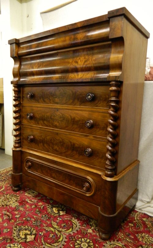 fig 1. large mahogany chest of drawers