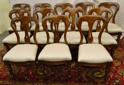Superb Set of 12 Mahogany Dining Chairs