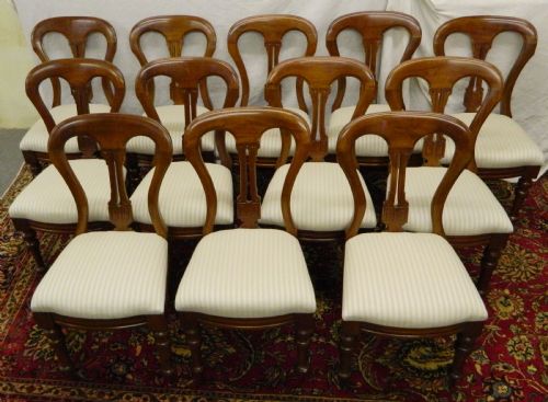 fig 1. superb set of 12 mahogany dining chairs